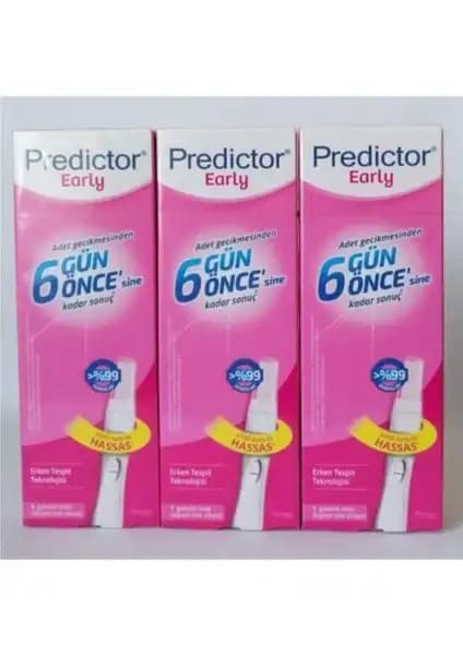 Predictor Early Gebelik Testi 3'lü Paket Güvenilir ve Hızlı Gebelik Tespiti Çözümü