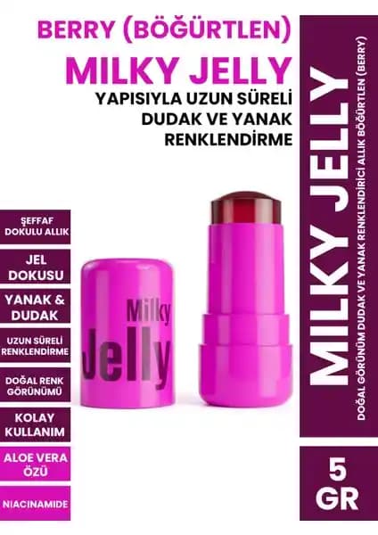 Procsın Milky Jelly Doğal Görünüm Dudak ve Yanak Renklendirici Allık (Berry)