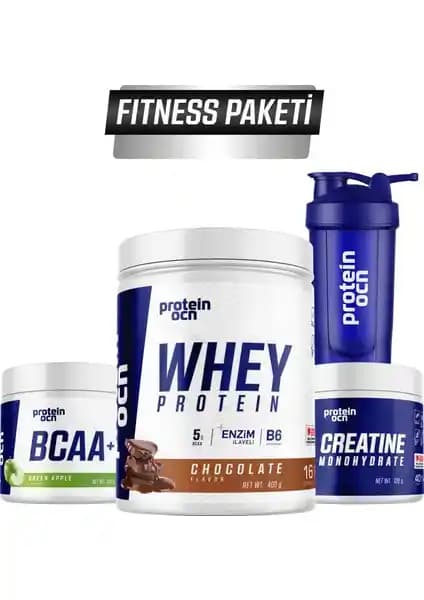 Proteinocean Fitness Paketi Çikolata ve Yeşil Elma Aromasıyla Sağlıklı Spor Beslenmesi