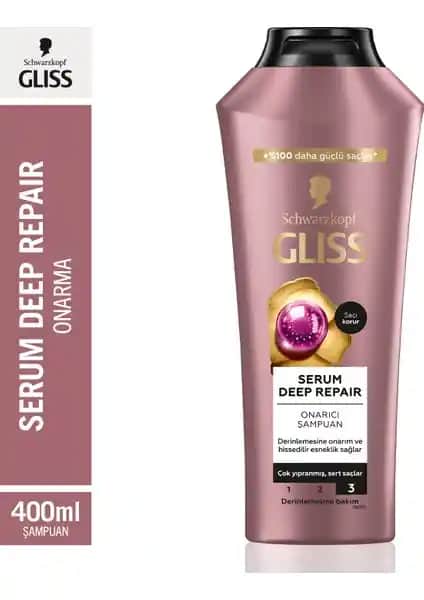 Schwarzkopf Gliss Serum Deep Repair Onarıcı Şampuan Saçlara Güç ve Parlaklık Kazandırır