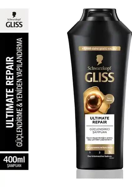 Schwarzkopf Gliss Ultimate Repair Güçlendirici ve Onarıcı Şampuan ile Saçlarınızı Yenileyin