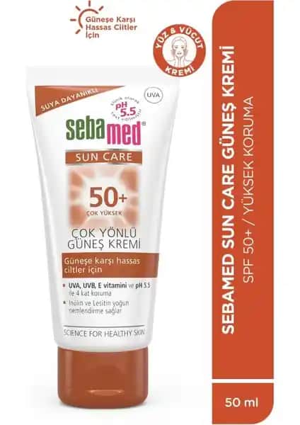 Sebamed Sun Care UVA UVB Filtresi ve E Vitamini İçeren Yüksek Koruma Güneş Kremi 50 Faktör
