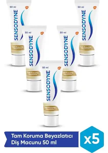 Sensodyne Diş Macunu 50 ml x 5'li Set Hassasiyetle Koruma ve Temizlik Amaçlı Güvenilir Ürün