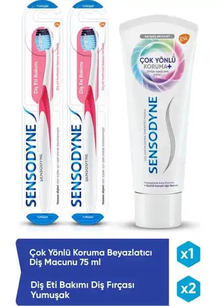 Sensodyne Diş Macunu ve Diş Eti Bakım Fırçası Seti ile Günlük Ağız Sağlığı Koruması