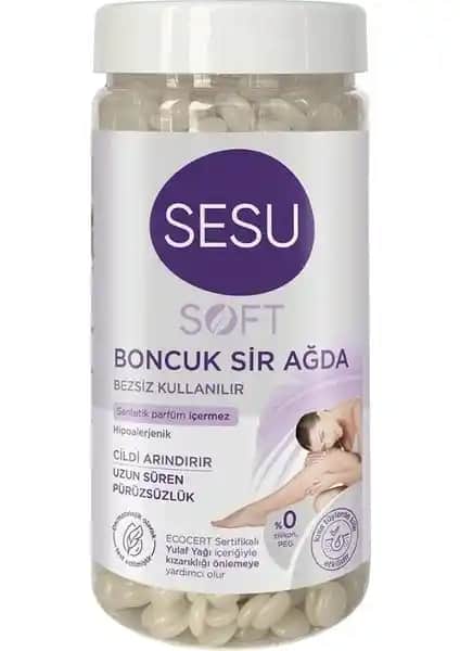 Sesu Boncuk Sir Ağda 250g Soft Evde Profesyonel Kalitede Epilasyon Çözümü