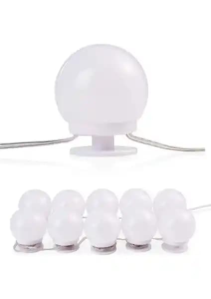 Sge Teknoloji 10 LED Ampul Ayarlanabilir Makyaj Ayna Işığı Profesyonel Kullanım İçin Ideal Bir Seçenek