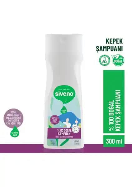 Siveno %100 Doğal Kepeğe Karşı Etkili Şampuan Saç Sağlığı ve Parlaklık İçin Uygun