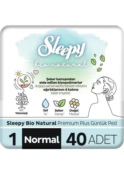 Sleepy Bio Natural Premium Plus Günlük Ped ile Gün Boyu Konfor ve Güvenlik Sağlayın