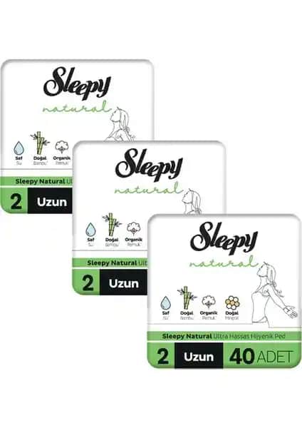 Sleepy Natural Ultra Hassas Hijyenik Ped Mega Fırsat Paketi Günlük Kullanım ve Güvenlik