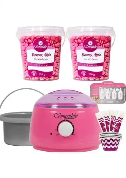 Smoothly 2 Kutu Pudralı Soyulabilen Boncuk Ağda Seti Profesyonel ve Ev Kullanımı İçin Uygun