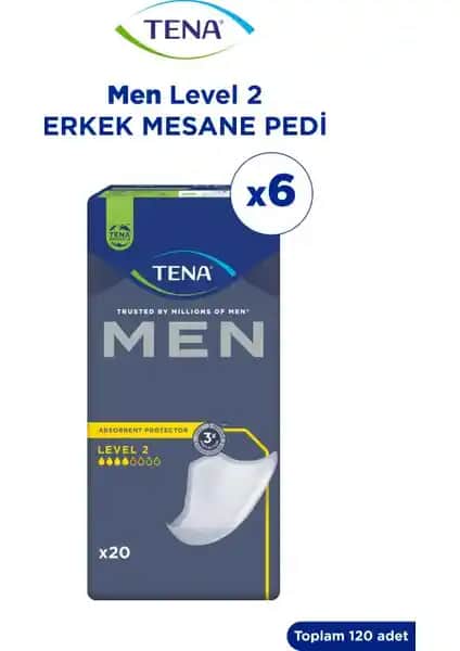 Tena Men Erkek Mesane Pedi Level 2: Yüksek Emicilik ve Gizlilik ile Günlük Güvenlik