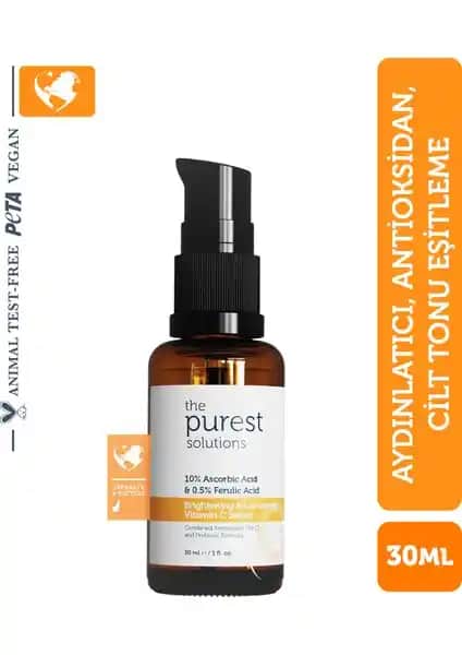 The Purest Solutions C Vit Ay<dı>nlatıcı ve Ton Eşitleyici Bakım Serumu Özellikleri ve Kullanım Kılavuzu