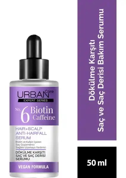 Urban Care Expert No.6 Biotin Caffeine Bakım Serumu ile Saç Sağlığını Güçlendirin ve Hacimli Görünüm Elde Edin