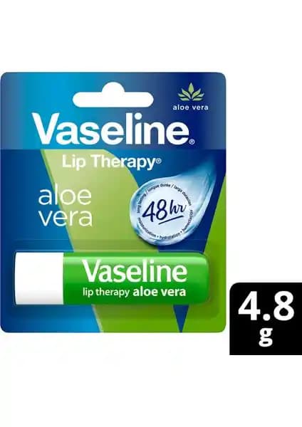 Vaseline Lip Therapy Aloe Vera Dudak Kremi: Günlük Nemlendirme ve Koruma İçin Uygun