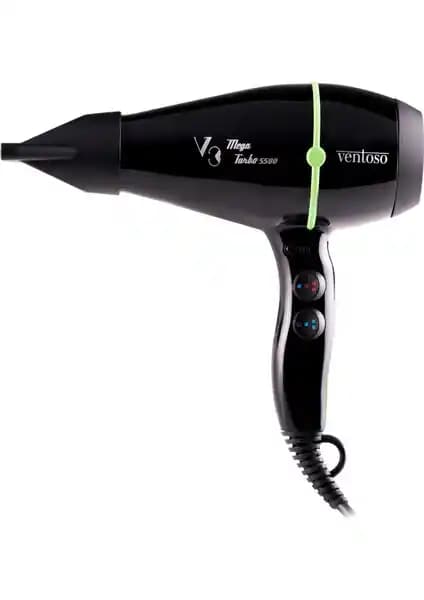 Ventoso V3 Megaturbo5500 Verde Profesyonel Saç Kurutma Makinesi 2500W Hafif ve Dayanıklı