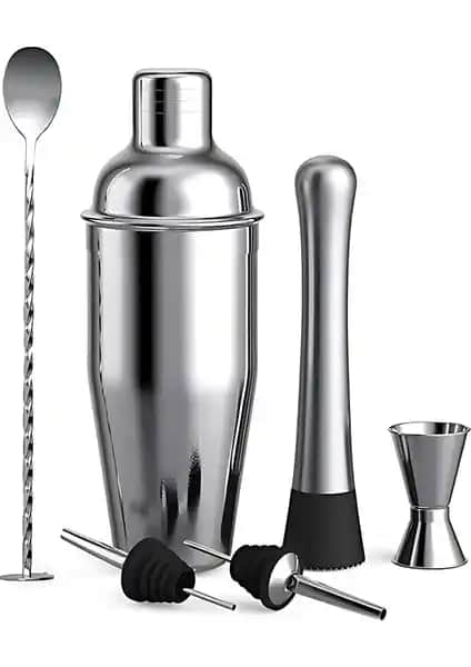 Vosco 6 Parça Kokteyl Seti: Dayanıklı ve Şık Profesyonel Bar Ekipmanı