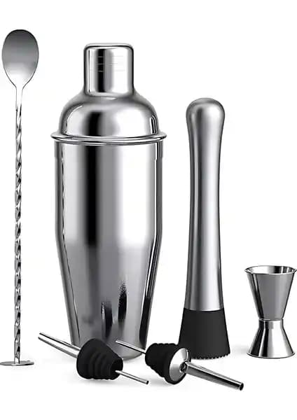 Vosco 6 Parça Kokteyl Seti: Dayanıklı ve Şık Profesyonel Bar Ekipmanı