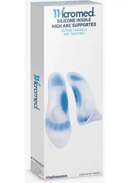 Wicromed Silikon Ortopedik Tabanlık Yüksek Ark Takviyeli Konfor ve Destek Sağlar
