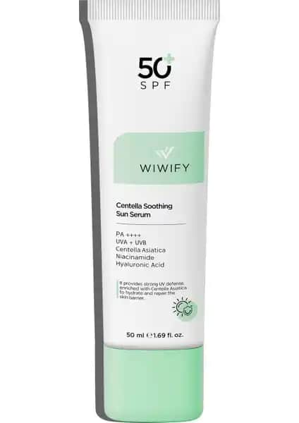Wiwify Yatıştırıcı Onarıcı Güneş Serumu SPF 50+ PA++++ Hassas ve Sivilceye Eğilimli Ciltler İçin Güçlü Koruma