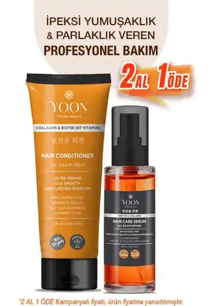 Yoon 2'li Vegan Saç Bakım Serumu: Doğal İçeriklerle Güçlendirilmiş Saç Bakım Çözümü