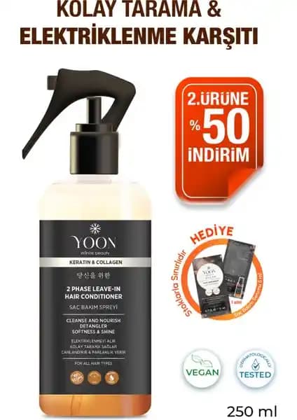 Yoon Kolajen ve Keratin İçeren Vegan Saç Bakım Spreyi ile Sağlıklı ve Parlak Saçlar