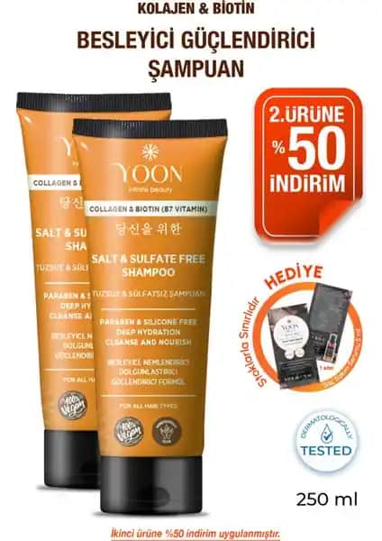 Yoon Vegan Şampuan Çift Paketi Doğal ve Güçlü Saç Bakım Çözümü