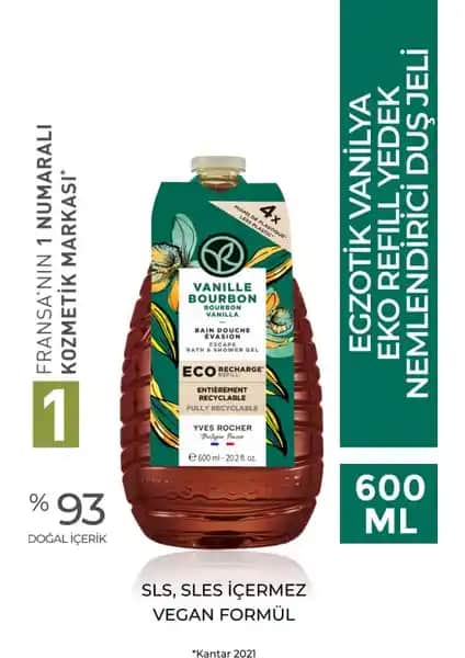 Yves Rocher Eko Refill Nemlendirici Duş Jeli: Çevre Dostu ve Hassas Ciltler İçin Uygun Temizlik Ürünü