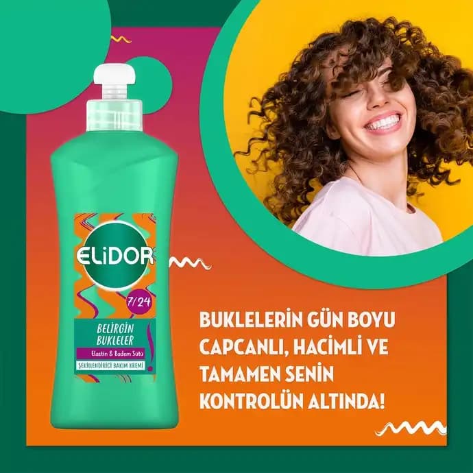 Elidor Bukle Belirginleştirici Serumu ile Doğal ve Hacimli Bukleler Elde Edin