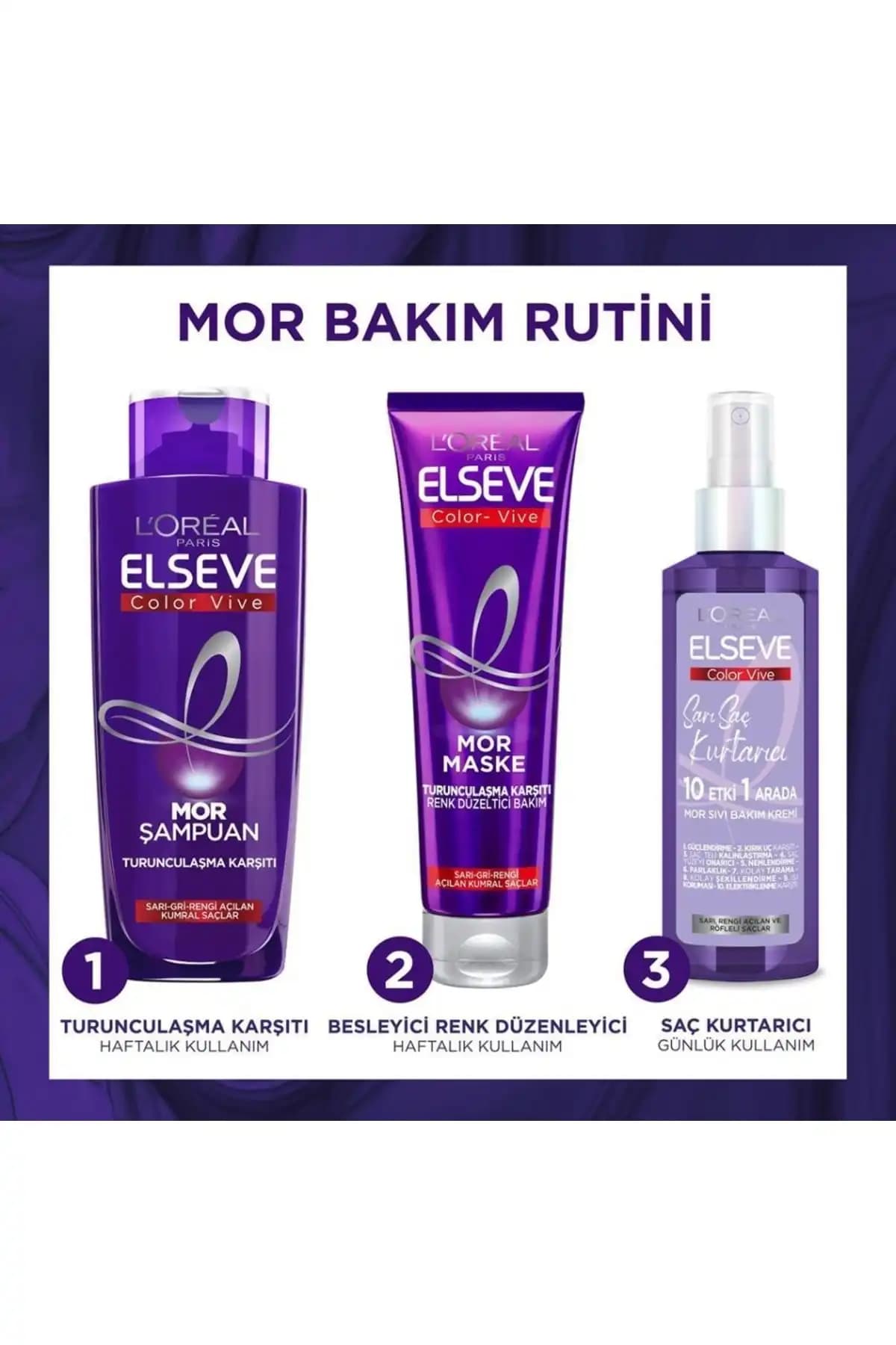 Elseve Sarı Saç Kurtarıcı Mor Sıvı Bakım Kremi ile Parlak ve Sağlıklı Sarı Saçlar