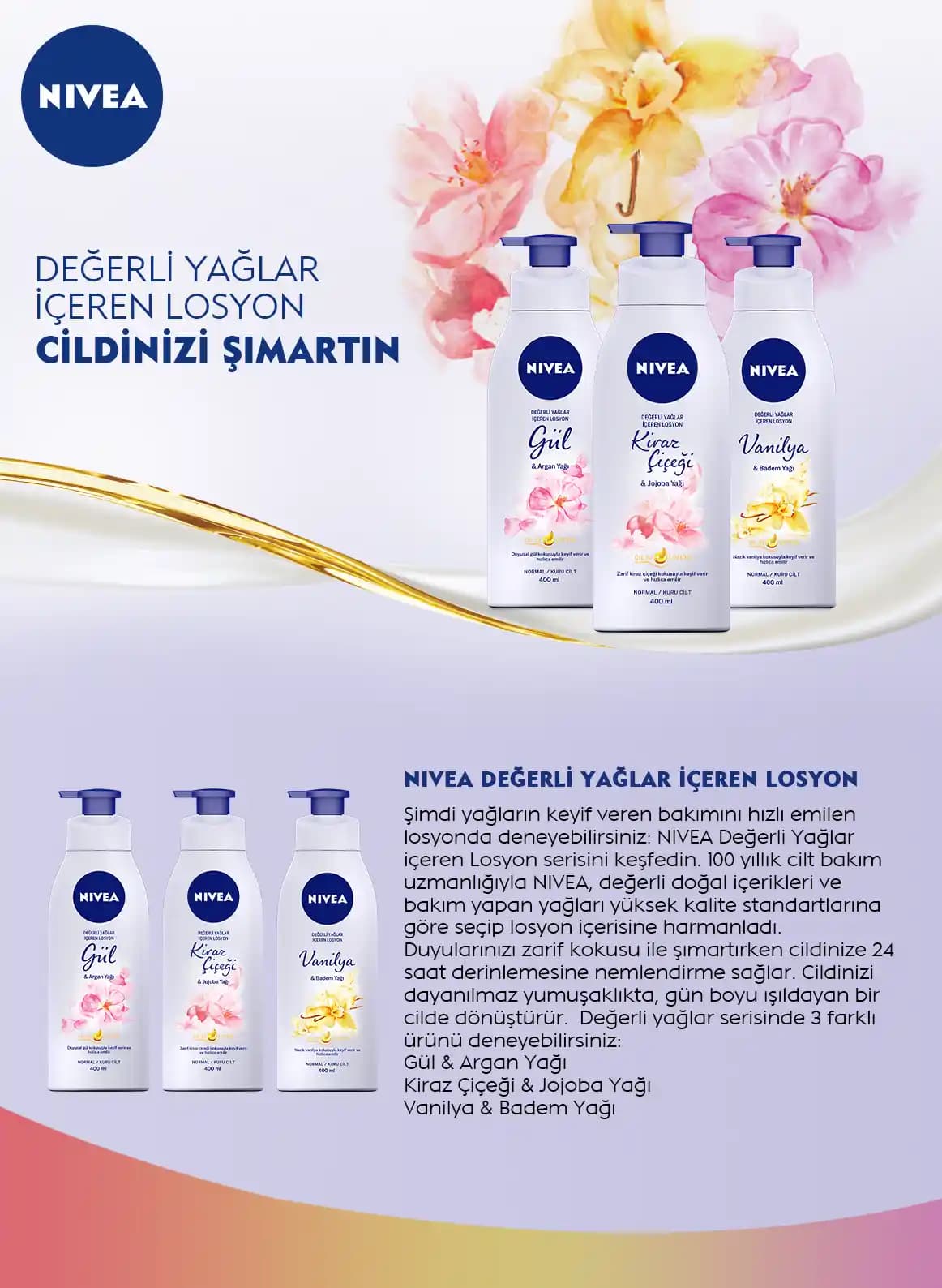 Nivea Vanilya Vücut Losyonu: Nemlendirme ve Hoş Koku ile Cilt Bakımında Öne Çıkan Ürün