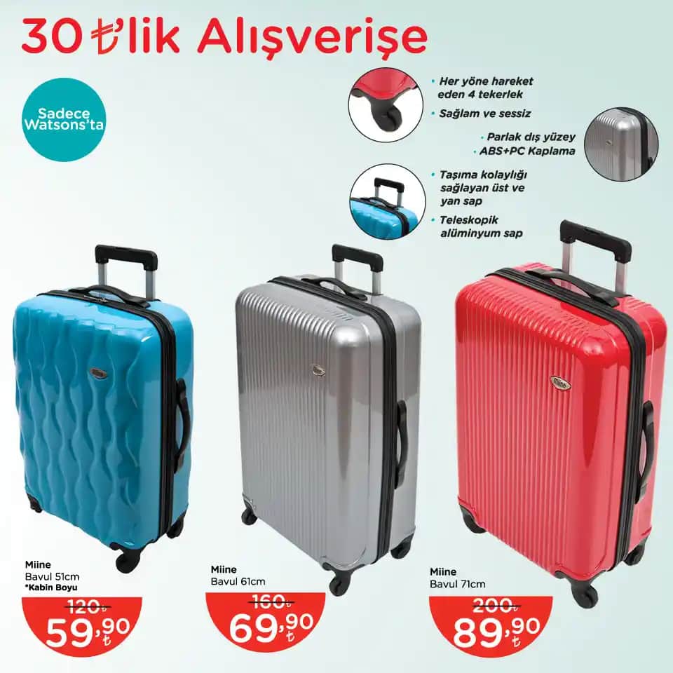 Watsons Valiz ile Kozmetik Ürünlerinizi Güvenle ve Şık Bir Şekilde Taşıyın