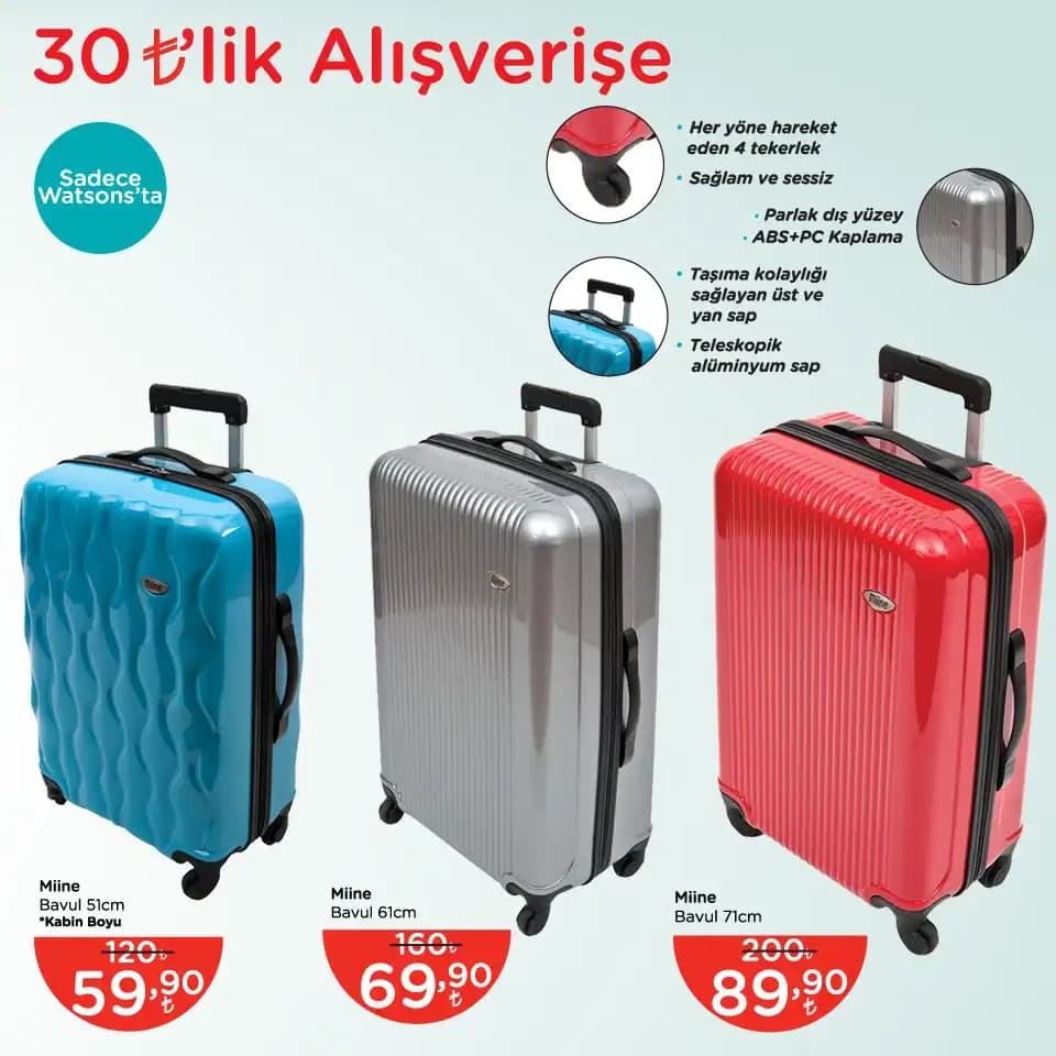 Watsons Valiz ile Kozmetik Ürünlerinizi Güvenle ve Şık Bir Şekilde Taşıyın