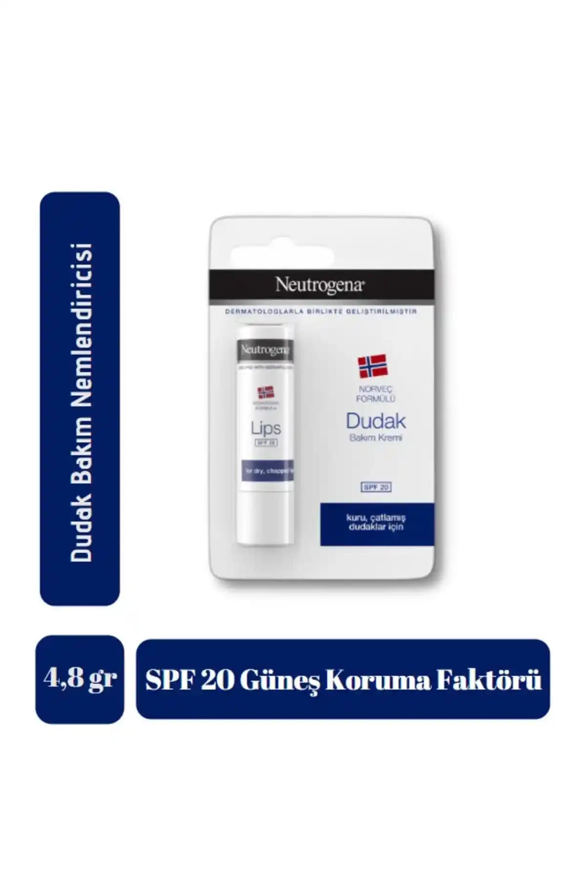 Neutrogena Norveç Formülü Güneş Koruyucu Dudak Nemlendiricisi SPF 20 ile Dudaklarınızı Koruyun