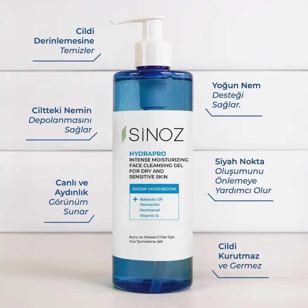 Sinoz Yüz Temizleme Jeli: Doğal İçeriklerle Hassas ve Derinlemesine Temizlik Sağlar