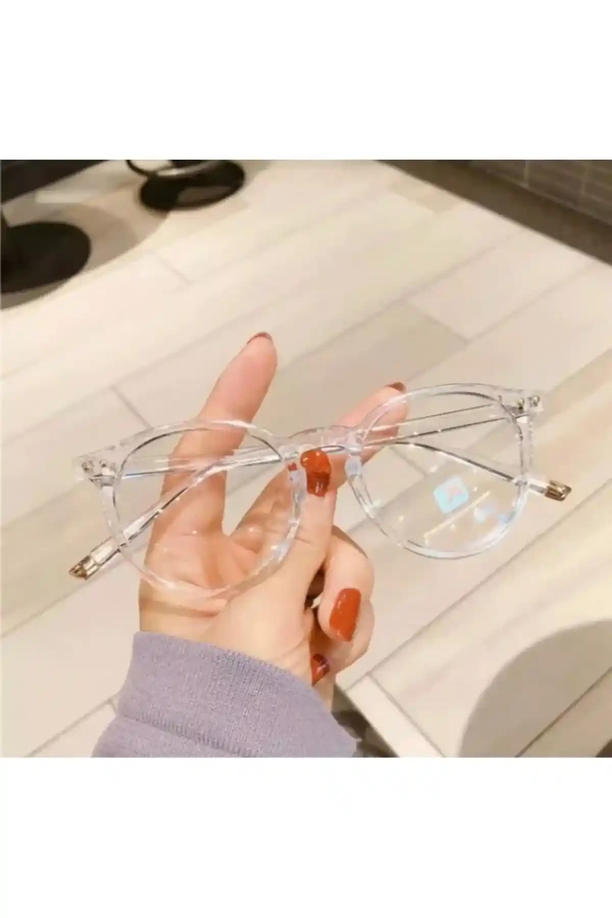 Lupix Mavi Işık Koruma Özelliğine Sahip Şeffaf Yuvarlak Gözlük ile Göz Sağlığınızı Koruyun