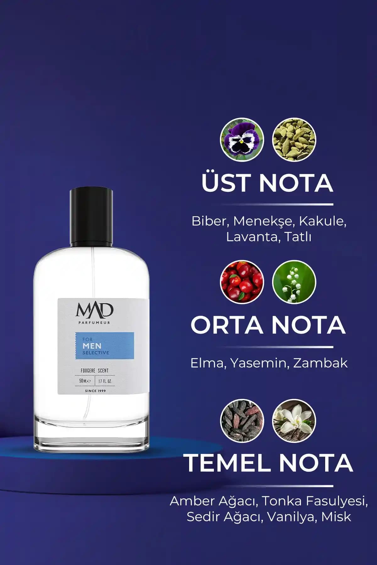 Mad Parfum A114 Selective Erkek Parfümü 100 ml Kalıcı ve Odunsu Koku Seçenekleri