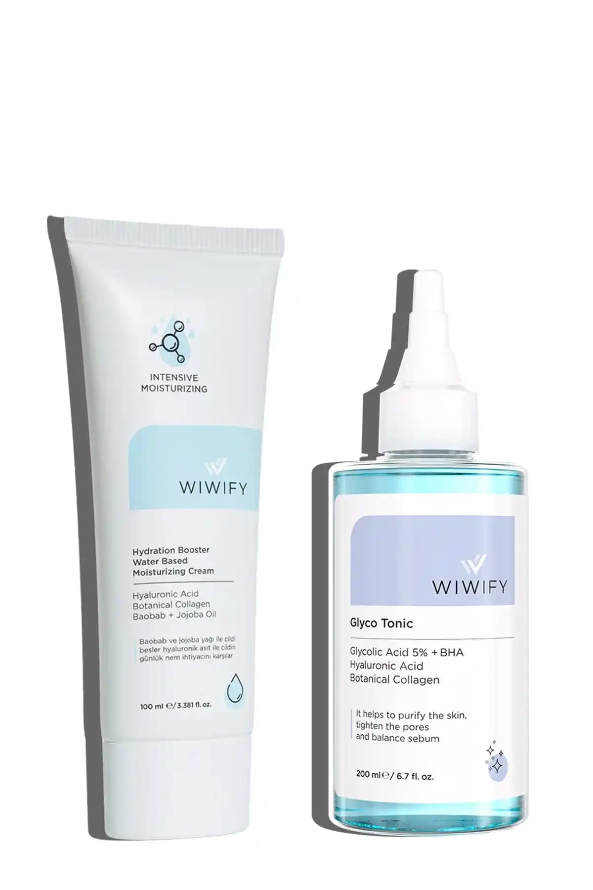 Wiwify Cilt Dengeleyici Bakım Seti: Karma ve Yağlı Ciltler İçin Uygun Temizlik ve Dengeleme Ürünü