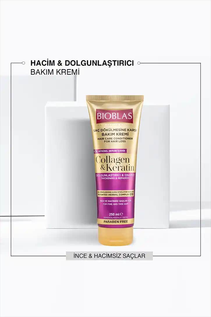 Bioblas Saç Kremi Kolajen ve Keratin İçeriğiyle Saç Sağlığını Güçlendiren Doğal Çözüm