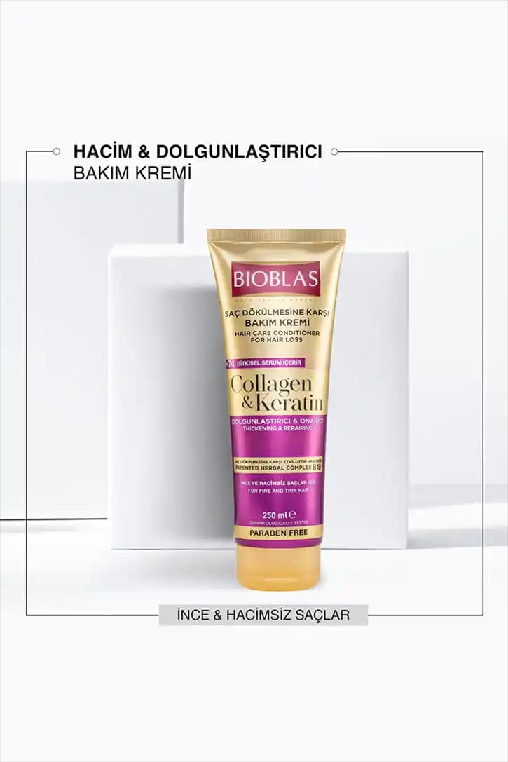 Bioblas Saç Kremi Kolajen ve Keratin İçeriğiyle Saç Sağlığını Güçlendiren Doğal Çözüm