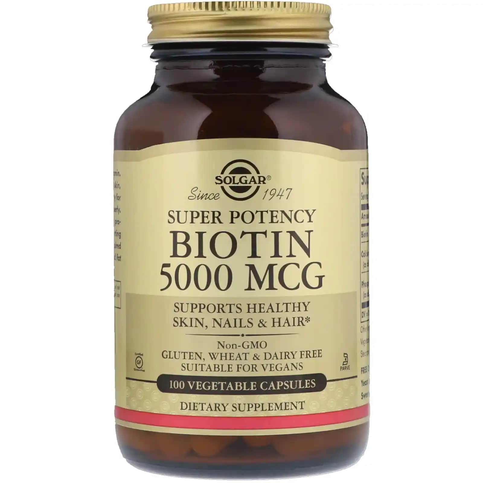 Biotin 5000 mg Solgar ile Saç, Cilt ve Tırnak Sağlığını Destekleyen Takviye