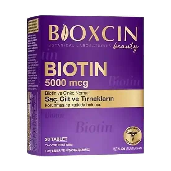 Bioxcin Biotin 5000 mcg 30 Tablet ile Saçlarınızı Güçlendirin ve Parlaklık Kazanın