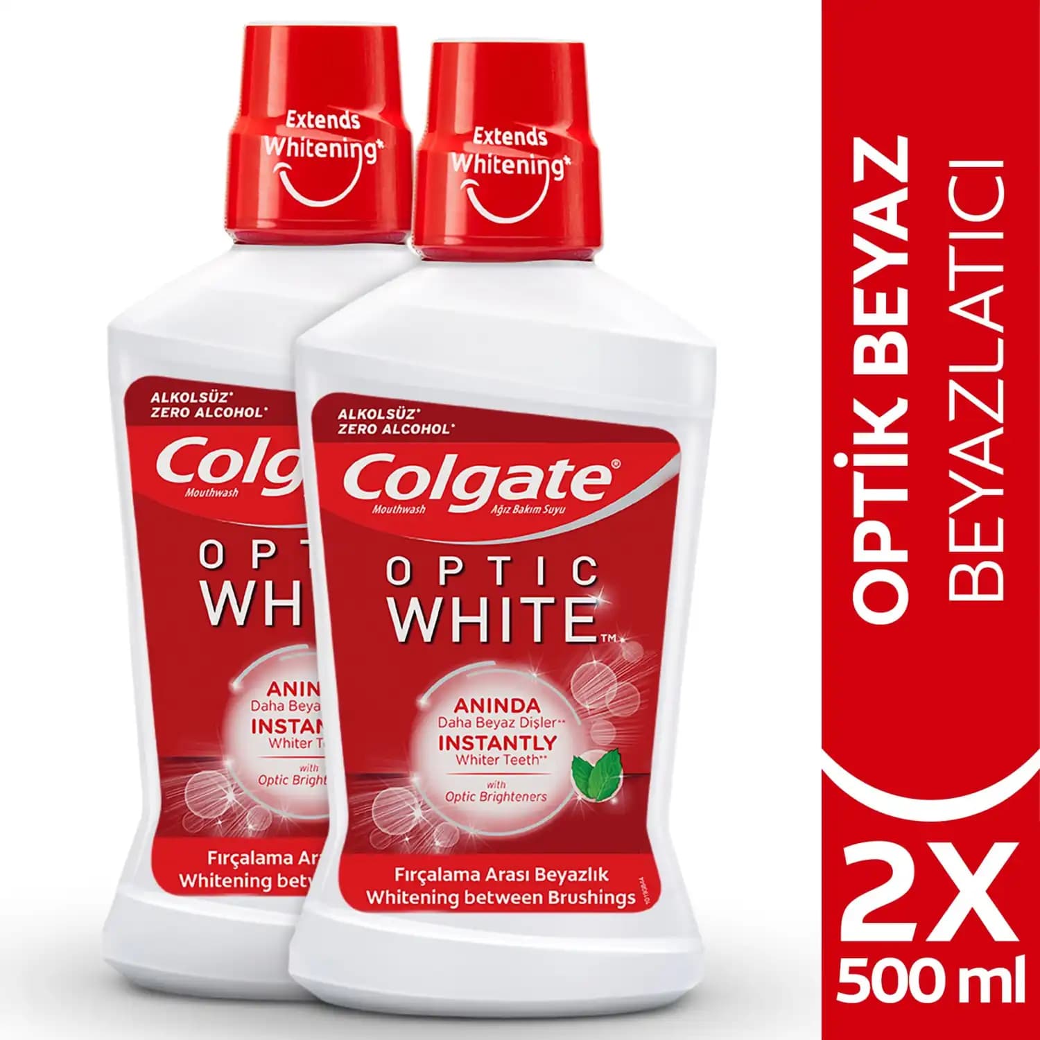 Colgate Optic White Ağız Bakım Suyu ile Diş Beyazlatma ve Hijyen Sağlama