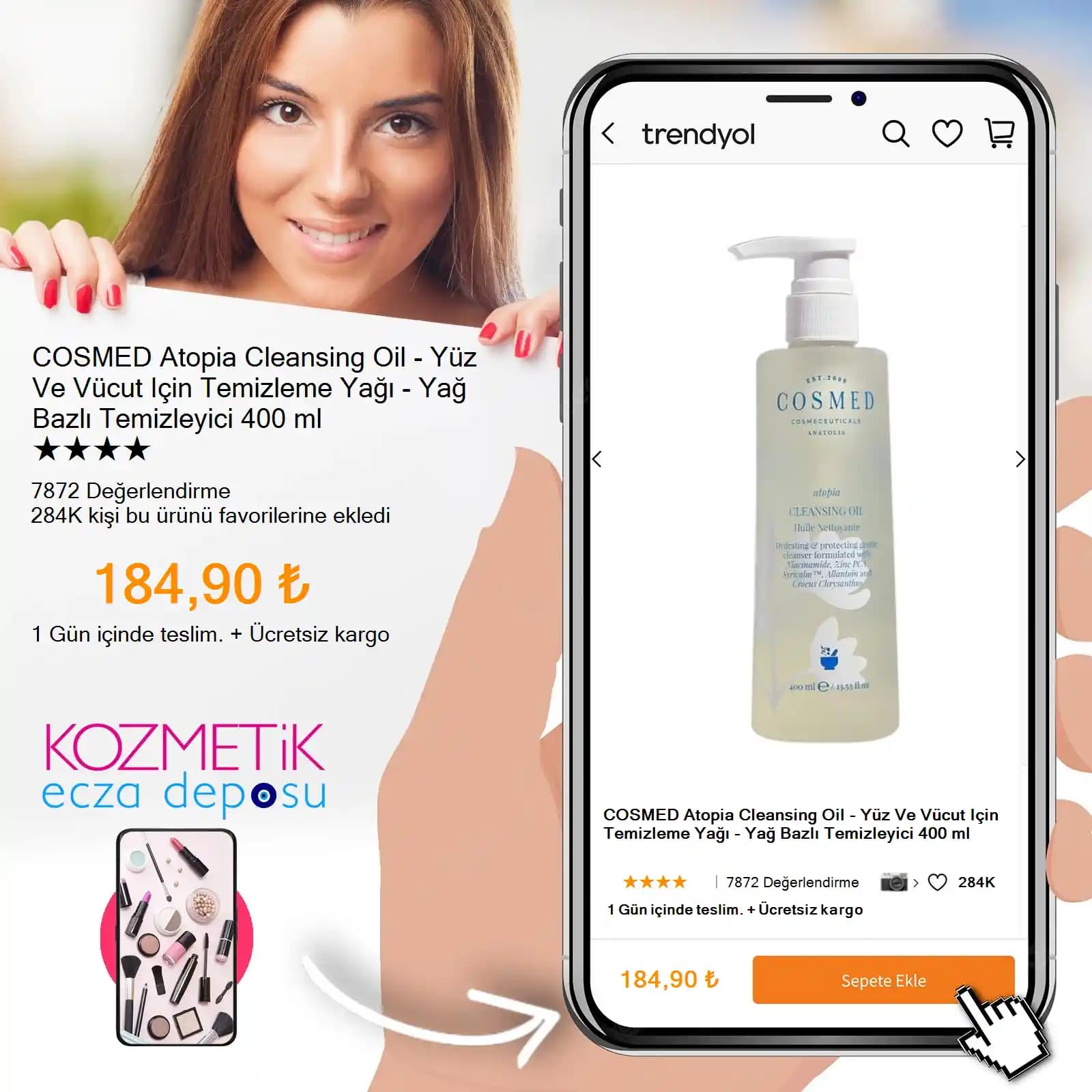 Cosmed Su Bazlı Temizleyici ile Doğal ve Hafif Cilt Temizliği Sağlayan Çözüm