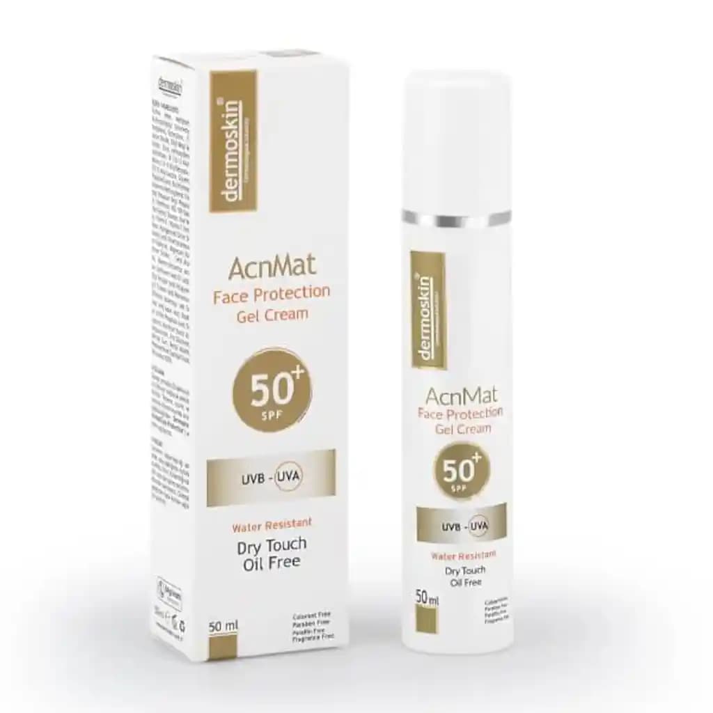 DermaSkin Acne Mat Yüz Koruyucu Jel Krem SPF50 ile Güvenilir Cilt Koruma ve Parlama Kontrolü