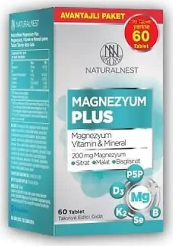 DoğalNest Magnezyum Plus 60 Tablet ile Sağlıklı ve Güzellik Desteği