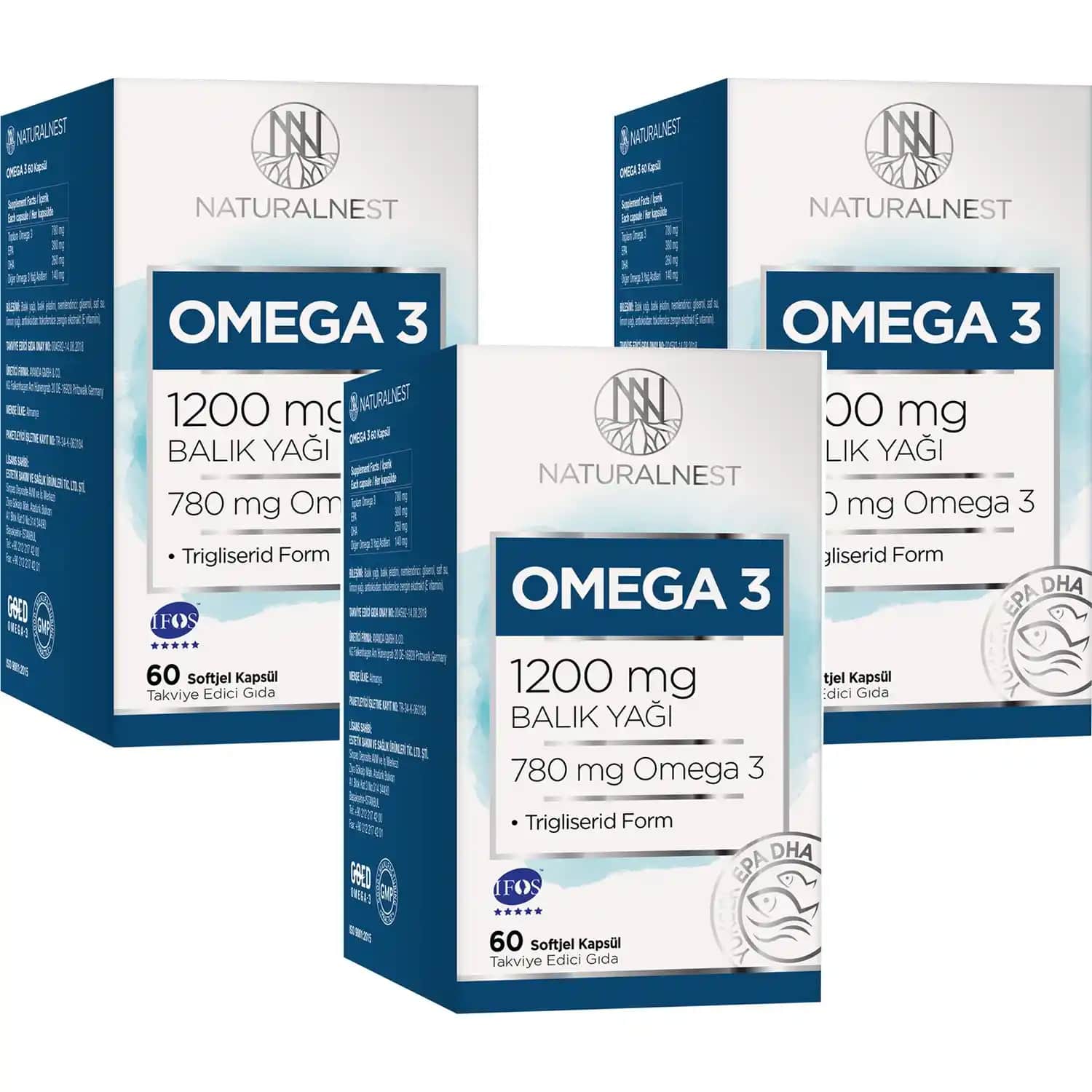 DoğalNest Omega 3 Balık Yağı 1200 MG ile Kalp, Beyin ve Cilt Sağlığını Destekleyin