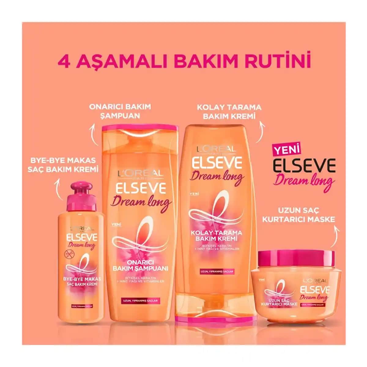 Elseve Dream Long Saç Kremi ile Uzun, Güçlü ve Sağlıklı Saçlara Ulaşın