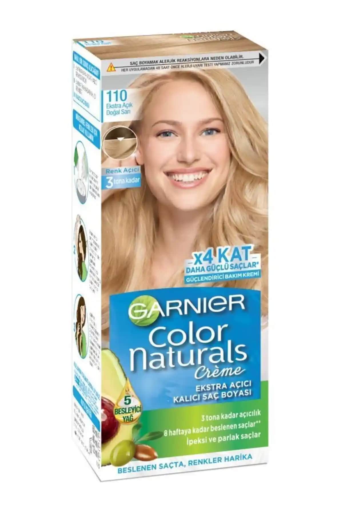 Garnier 110 Ekstra Açık Doğal Sarı Saç Boyası ile Doğal ve Parlak Görünüm Elde Edin