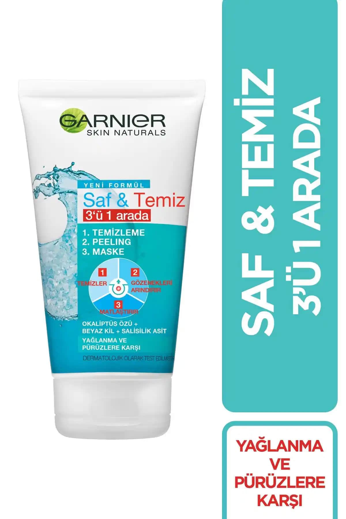 Garnier Saf & Temiz 3'ü Bir Arada: Çok Fonksiyonlu ve Doğal Cilt Bakım Ürünü