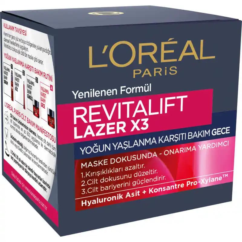 L'Oréal Paris Lazer X3 Gece Serumu: Cilt Yenileme ve Gelişmiş Gece Bakımı Ürünü